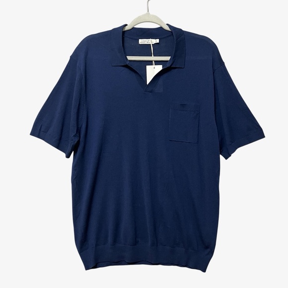 Collars & Co. Other - Collars & Co. Australian Merino Wool Polo Sweater Shirt NWT Size XL Navy